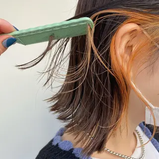 ミディアム カラー サトウ ナナのヘアスタイル