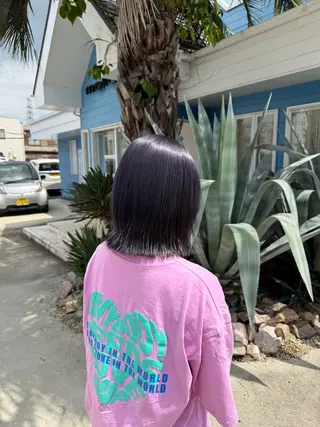 カラー malibu あいかのヘアスタイル
