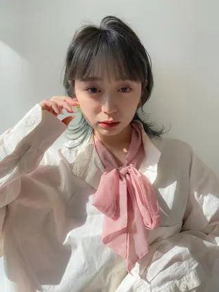 セミロング カラー ヘアアレンジ 天神レイヤーカット No.1💖マユカのヘアスタイル