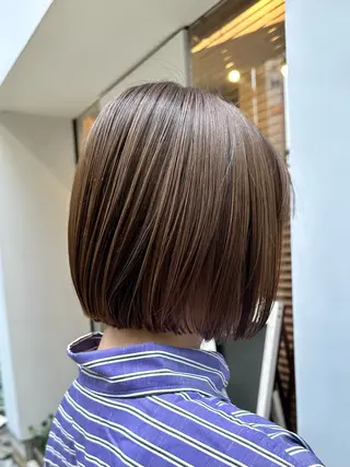ミディアム カラー パーマ 新宿御苑前/ボブ 髪質改善Ryuseiのヘアスタイル