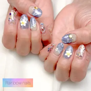 ネイル Rainbow nailsくろちゃんのネイルデザイン