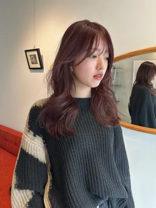 ロング カラー honoka ikegamiのヘアスタイル