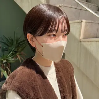ショート カラー 🤍ブリーチなしカラ ー/渋谷/YUU🤍のヘアスタイル