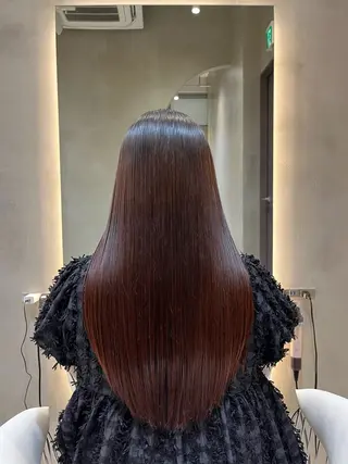 ロング カラー パーマ ヘアアレンジ 八幡 空乃のヘアスタイル