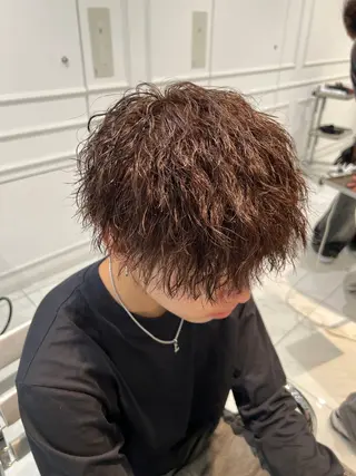 ミディアム NYNY姫路本店 メンズパーマ藤川時也のヘアスタイル