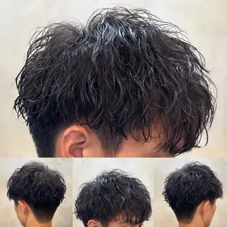 ショート パーマ メンズ トミモト アユムのヘアスタイル