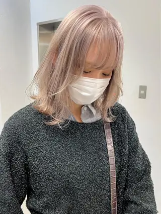 ミディアム カラー 🧸艶々韓国ヘア 🧁mizunaのヘアスタイル