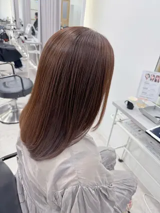 セミロング カラー 縮毛矯正×髪質改善 店長　DAITOのヘアスタイル