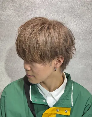 ショート カラー パーマ ヘアアレンジ メンズ 仕上がり満足度No. 1🔥BLUCK🔥のヘアスタイル