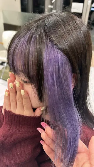 セミロング カラー 🫧💞ハイトーン 瀧田 菜々花🦄🫧のヘアスタイル