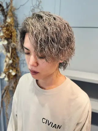 カラー パーマ 中村 海のヘアスタイル