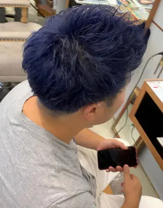 ショート カラー パーマ ヘアアレンジ メンズ 野木 良平のヘアスタイル