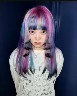 ロング カラー 梅田デザインカラー 🌈🏆ヒノキのヘアスタイル