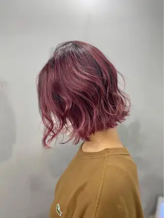 ミディアム カラー ヘアアレンジ OPUSダブルカラー ケアブリーチのヘアスタイル