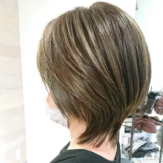 ミディアム カラー 30.40代大人 ショート✨️井上雄輝のヘアスタイル