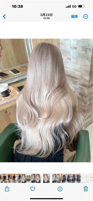 ロング ハイトーン belle ナホのヘアスタイル