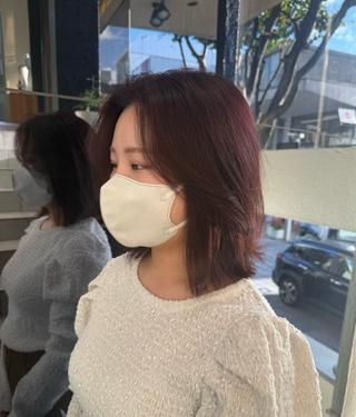 ミディアム 八村 一花のヘアスタイル