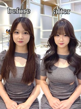セミロング 顔周り/レイヤー/ 前髪/TAKUのヘアスタイル
