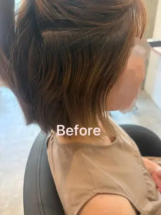 ショート 𝐩𝐞𝐚𝐤𝐲 ⋆⸜🧡⸝‍⋆菜々みのヘアスタイル