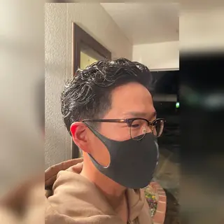 パーマ メンズ 三好 達也のヘアスタイル
