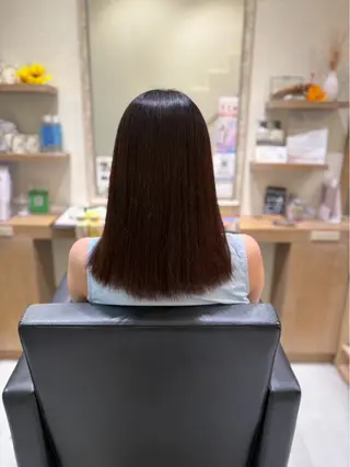 ミディアム カラー 透明感カラー🤎 静岡/💖ヘアセットのヘアスタイル