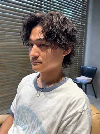 パーマ メンズ メンズカットパーマ 伊藤瑠星のヘアスタイル