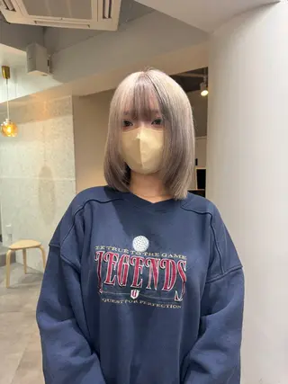 ミディアム カラー ボブ/レイヤーカット 縮毛矯正/コウキ新宿のヘアスタイル