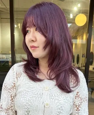 ミディアム LUCK rizunaのヘアスタイル