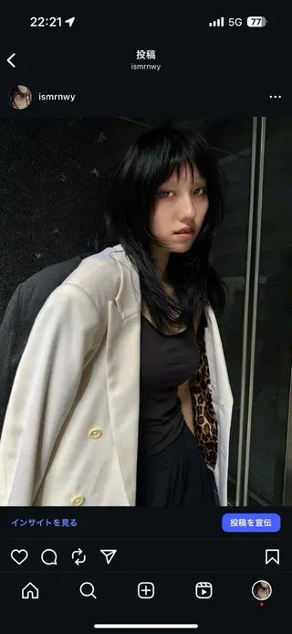 ミディアム イシマル ナオヤのヘアスタイル