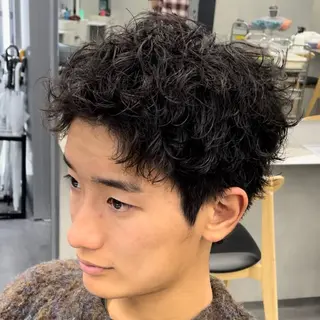 ショート パーマ ヘアアレンジ メンズ fifth 石川 凪のヘアスタイル