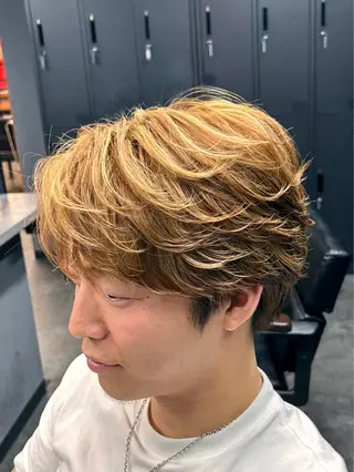 ショート カラー パーマ メンズ 【柏/メンズパーマ 特化】🍏網中勇喜のヘアスタイル