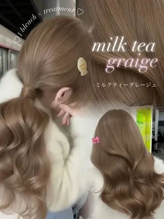 ロング カラー ヘアアレンジ 透明感カラー🎀 Anju/渋谷🎀のヘアスタイル