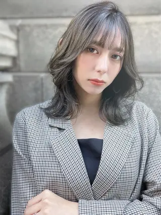 ミディアム カットモデル 梅田 YUKINO 🩷のヘアスタイル