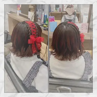 ミディアム ヘアアレンジ ヘアセット/着付け 𓇼 まつもと𓇼のその他イメージ
