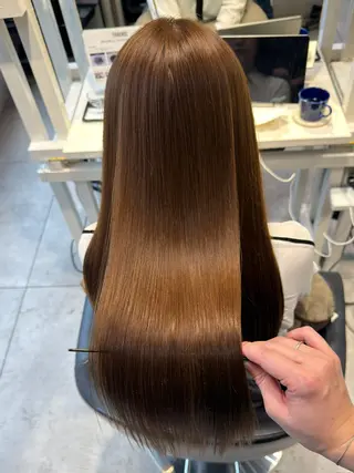 ロング 恵比寿結べるレイヤー 地毛風カラー大場のヘアスタイル