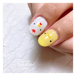 ミディアム ネイル 🐾enen style 🐾のネイルデザイン