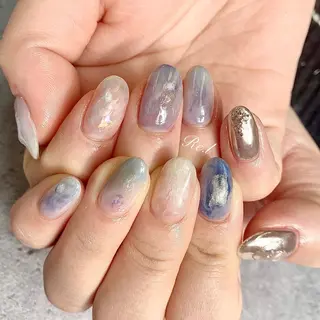 ネイル モチの良さ◉ フィルインネイル♡のネイルデザイン
