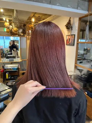 セミロング カラー sora /ブリーチ /レイヤーカットのヘアスタイル
