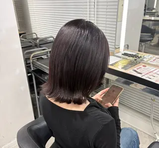 ミディアム miku/ラベンダー 透明感カラー🪻❤︎のヘアスタイル