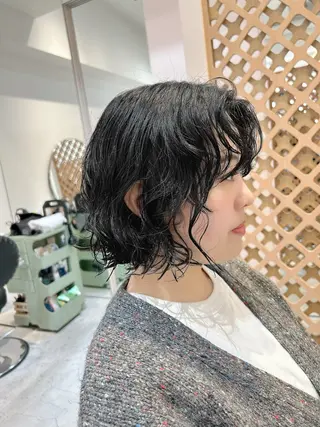 ミディアム パーマ マンツーマン施術✂︎ machikaのヘアスタイル