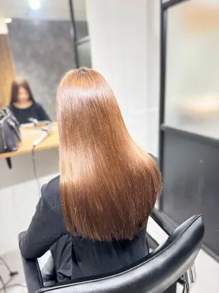 ロング ツヤツヤ縮毛矯正 /美髪カラー 小山のヘアスタイル