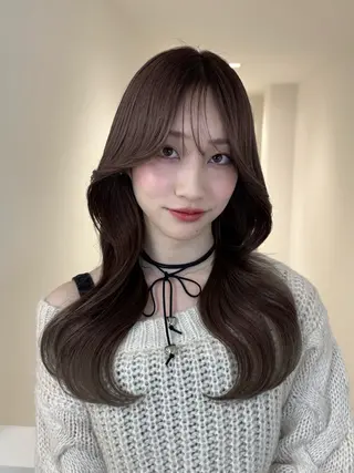 セミロング 韓国レイヤー🇰🇷 /ハッシュ/タカトのヘアスタイル