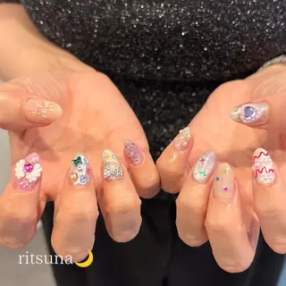 ネイル ritsuna🌙 nail 堺筋本町のネイルデザイン