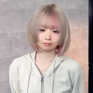 ショート カラー エクステ×ブリーチ× 推しカラー🌟Kのヘアスタイル
