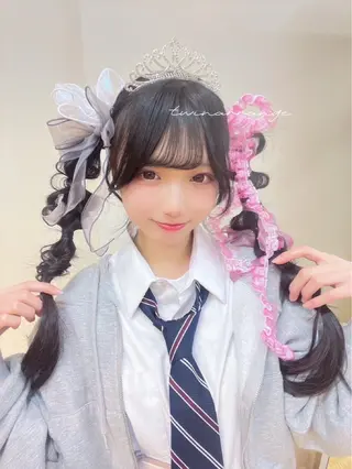ヘアアレンジ ハイトーン/アレンジ hikaru🐰💕のヘアスタイル