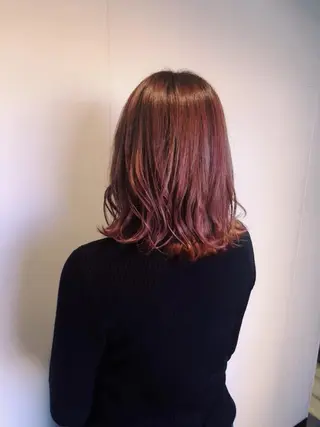 ミディアム カラー パーマ ヘアアレンジ 藤尾 僚平のヘアスタイル