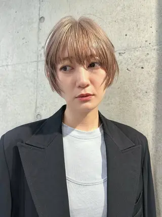 ショート カラー ケアパーマ/レイヤー / 丸山渉のヘアスタイル