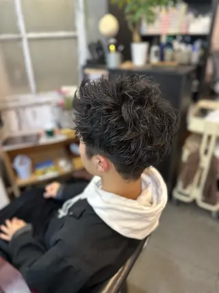 ショート パーマ メンズ 元住吉プランツヘアー ☘️まるやま☘️のヘアスタイル