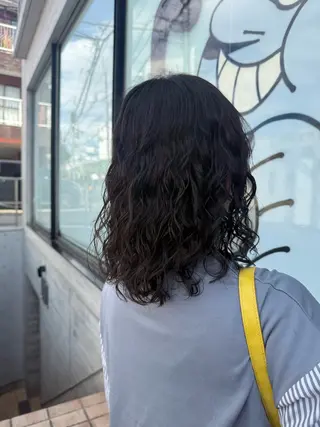 ミディアム 🌿朝5分でお洒落 パーマスタイル🌿のヘアスタイル