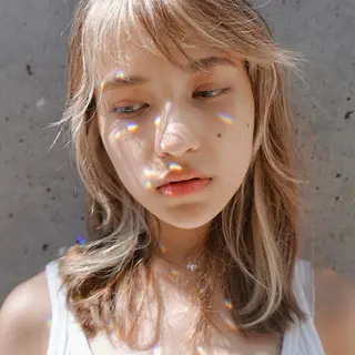 セミロング カラー ヘアアレンジ newi 川崎店のヘアスタイル